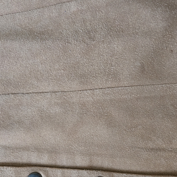 Altar'd State Skirt Womens Small Carmel Snaps Up Mini Faux Suede - Picture 3 of 5